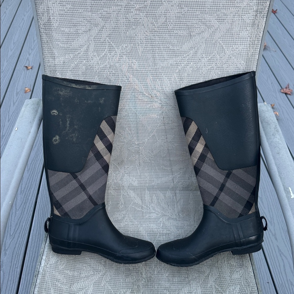 Burberry Clemence Signature Check Rainboots